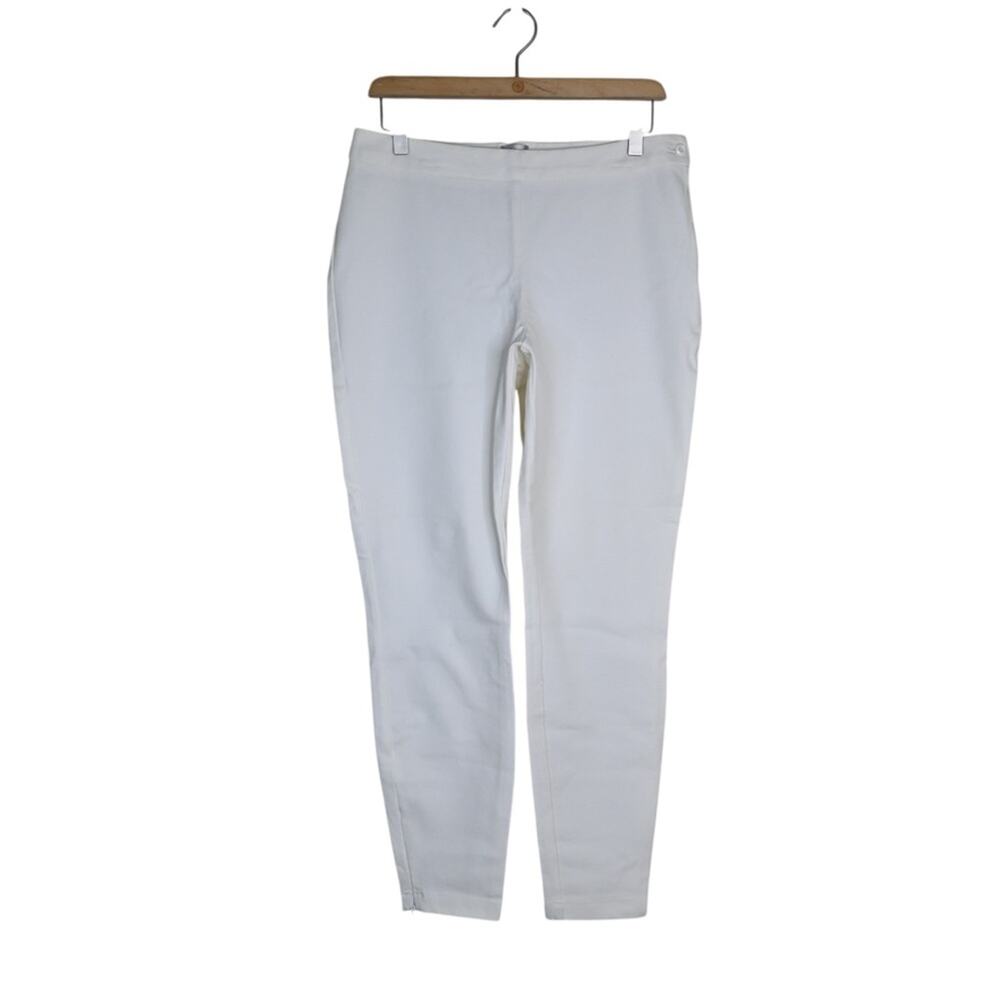 Chico's Women's M Chico's 1.5 White Ankle Zip Pants